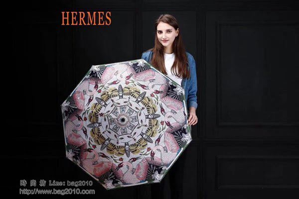 HERMES愛馬仕 專櫃同步 時尚單品 亞太專櫃最新款 全自動UV晴雨傘  zm1010